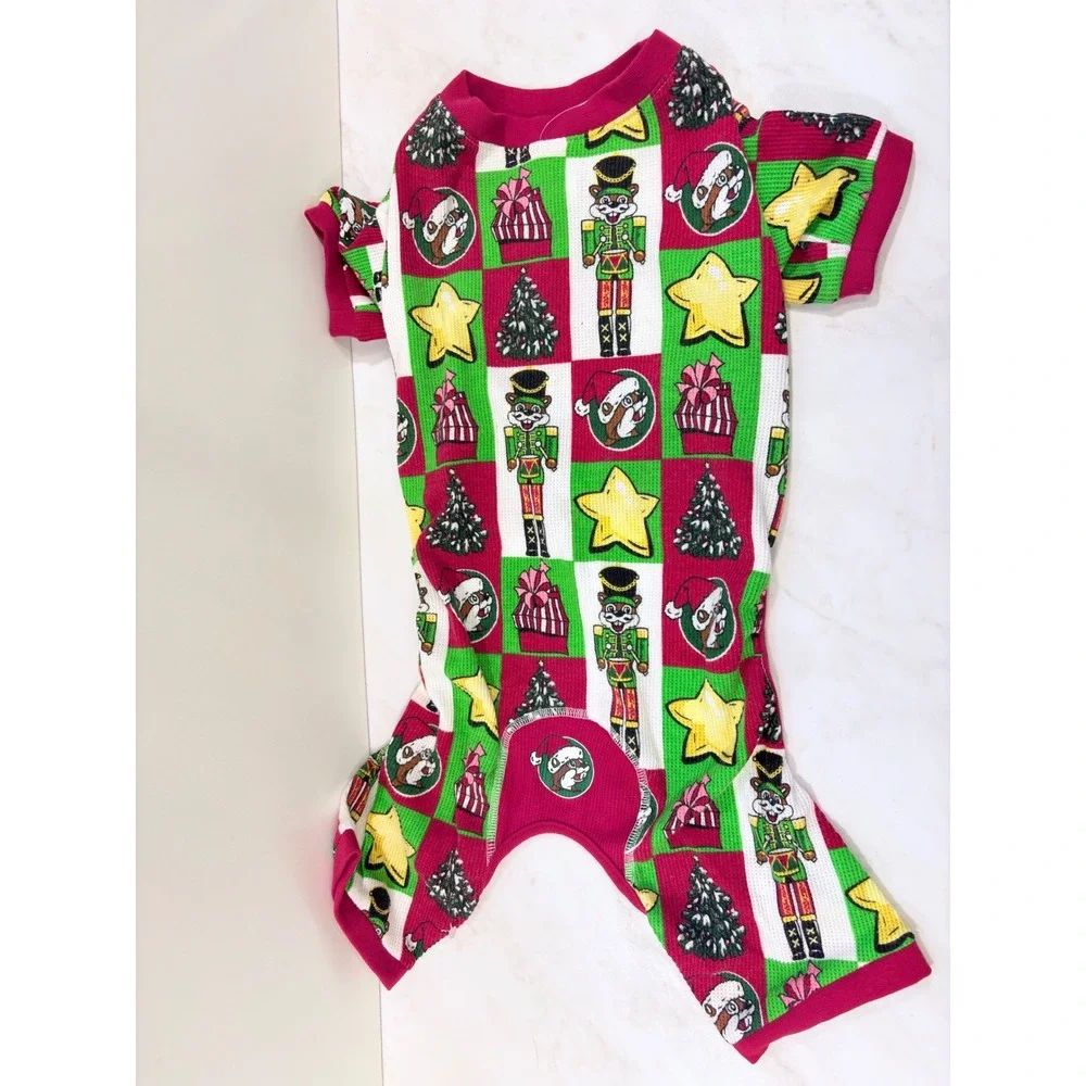 Buc-ee's Dog Pajamas Holiday Waffle Knit  Pet Essentials XL Christmas
